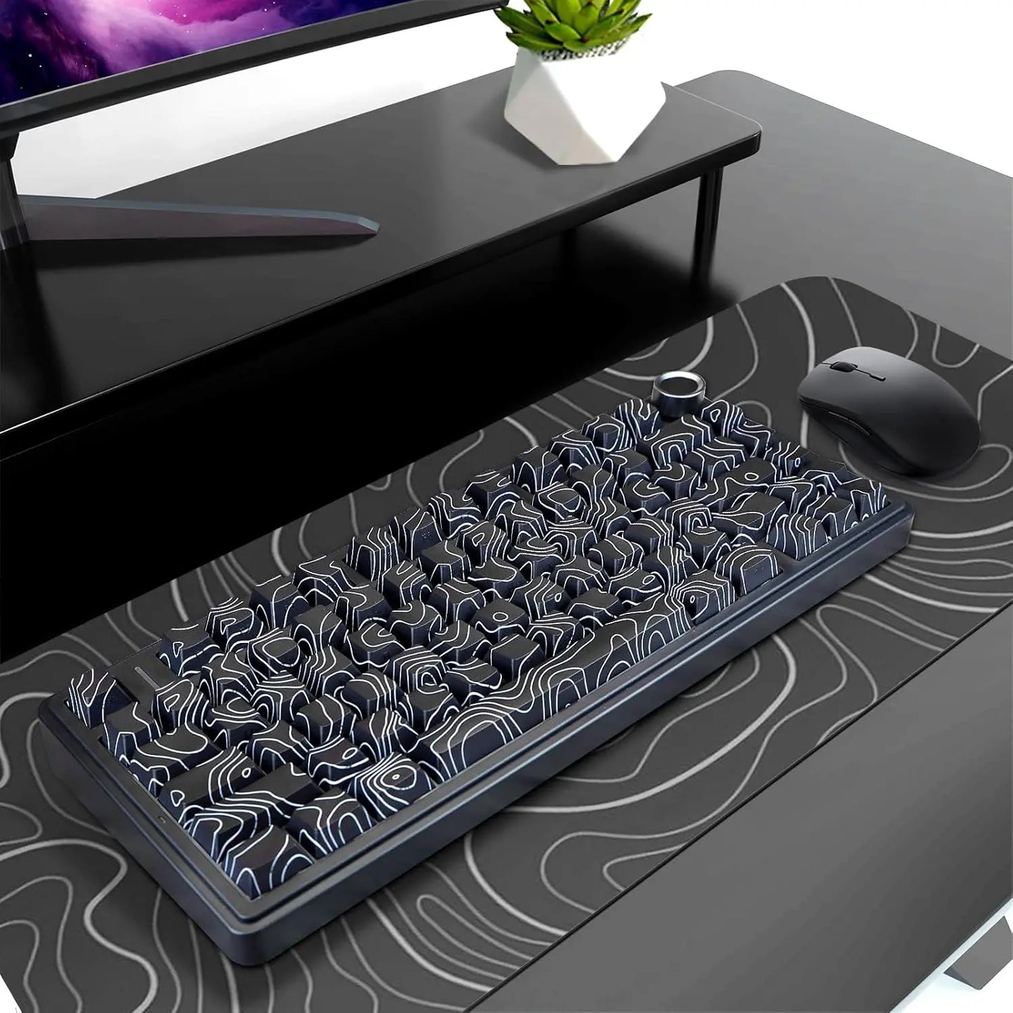 AULA F75 Wireless Game Mechanical Keyboard RGB Light Customized 75% Layout Tri Modes Keyboards W/ Contour Side Carved PBT Keycap